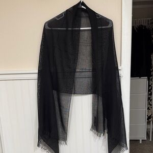 Sheer Black Lightweight Scarf Wrap